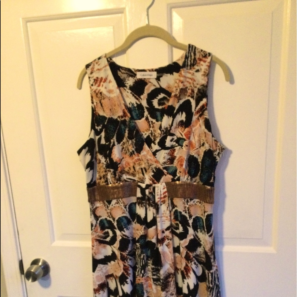 Calvin Kline Size 16 with sequins waist worn once soft nylon